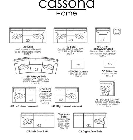 2500-20 TUX SOFA