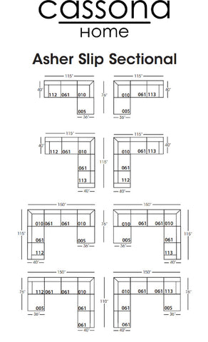 ASHER MODULAR SLIPCOVER SECTIONAL