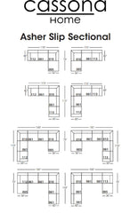ASHER MODULAR SLIPCOVER SECTIONAL