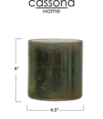 PEWTER FINISH CANDLE HOLDER