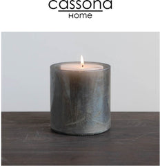 PEWTER FINISH CANDLE HOLDER