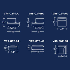 VERSA SECTIONAL SOFA WITH ADJUSTABLE ARM