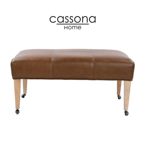 ASHBY LEATHER OTTOMAN