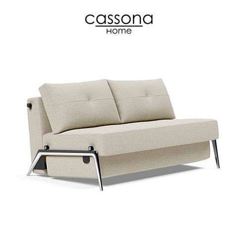 CUBED SOFA BED WITH ALUMINUM LEGS