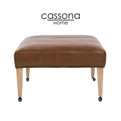 ASHBY LEATHER OTTOMAN