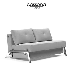 CUBED SOFA BED WITH CHROME LEGS