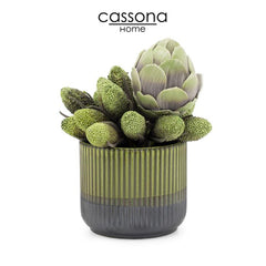 PALMA LAYERED GLAZE CERAMIC 5.5" DROP POT
