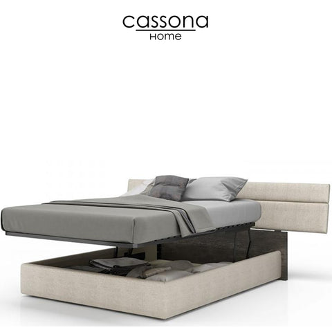 PLANK UPHOLSTERED STORAGE BED