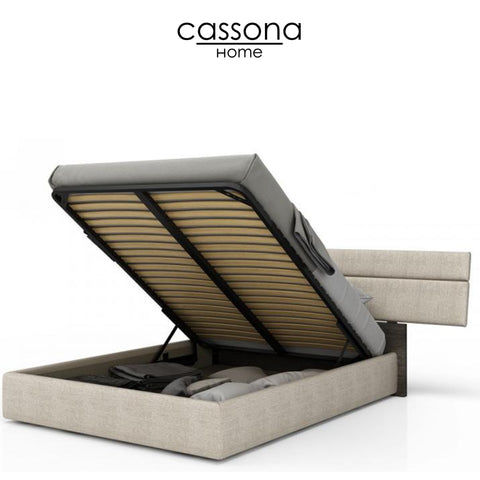 PLANK UPHOLSTERED STORAGE BED