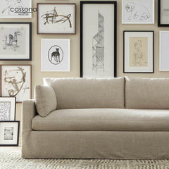 SYLVIE SLIP BENCH CUSHION SOFA