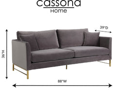 MARQUETTE VELVET SOFA