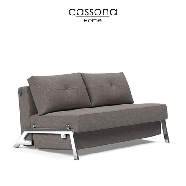 CUBED SOFA BED WITH CHROME LEGS