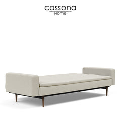 DUBLEXO STYLETTO SOFA BED DARK WOOD WITH ARMS